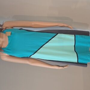 Title Nine Dress Aqua, Grey Colorblock Athletic Size M